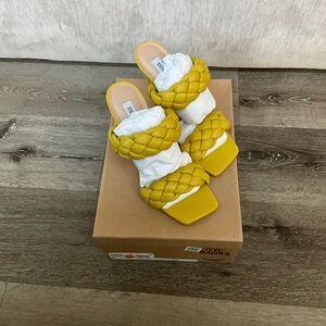 Steve Madden Mustard Braided Heels
